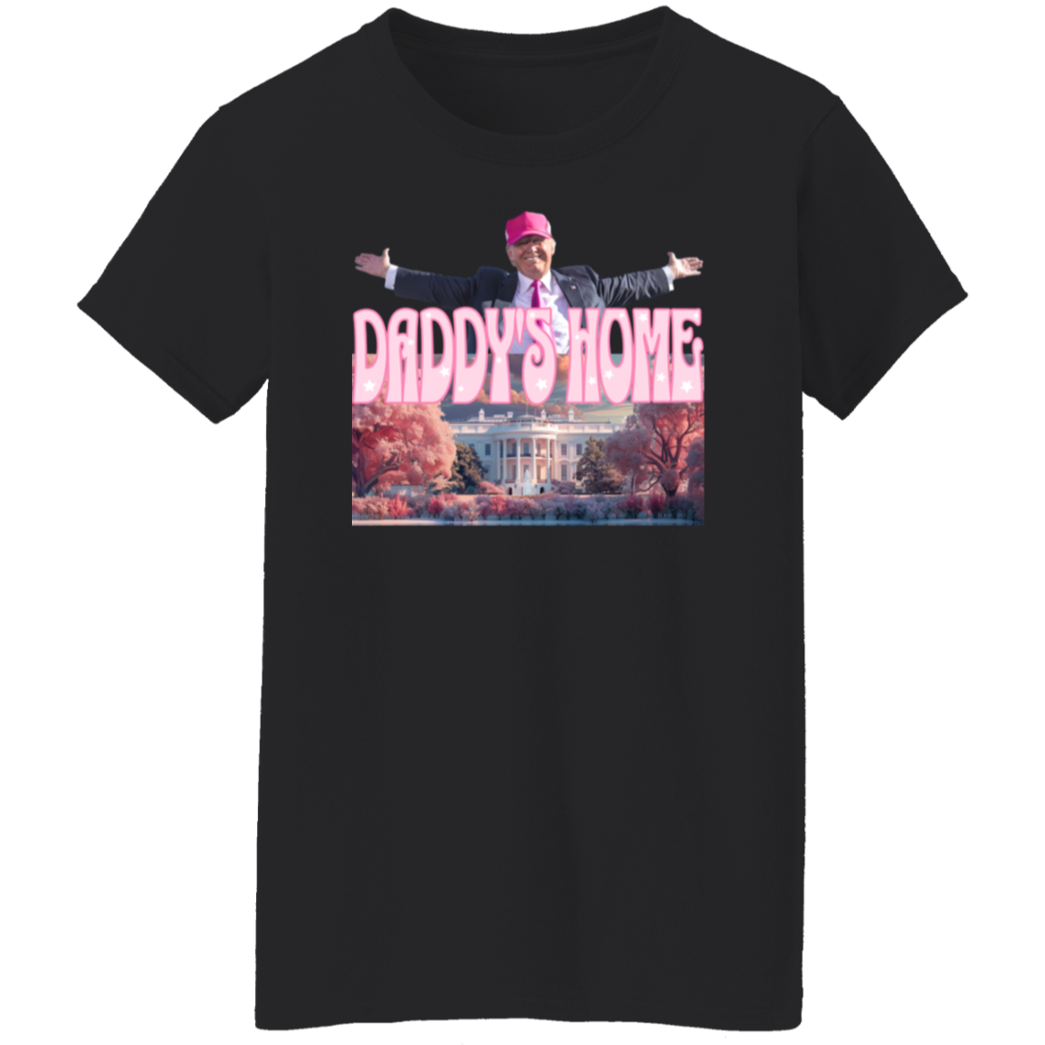 Daddy's Home Home Real Good Man Donald Pink Dark Shirt HO82 62496