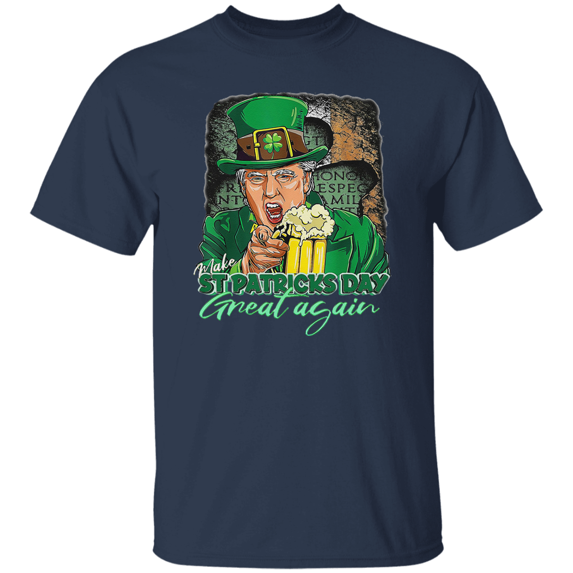Funny President Trump Make St Patrick's Day Great Again Dark Shirt HO82 65612