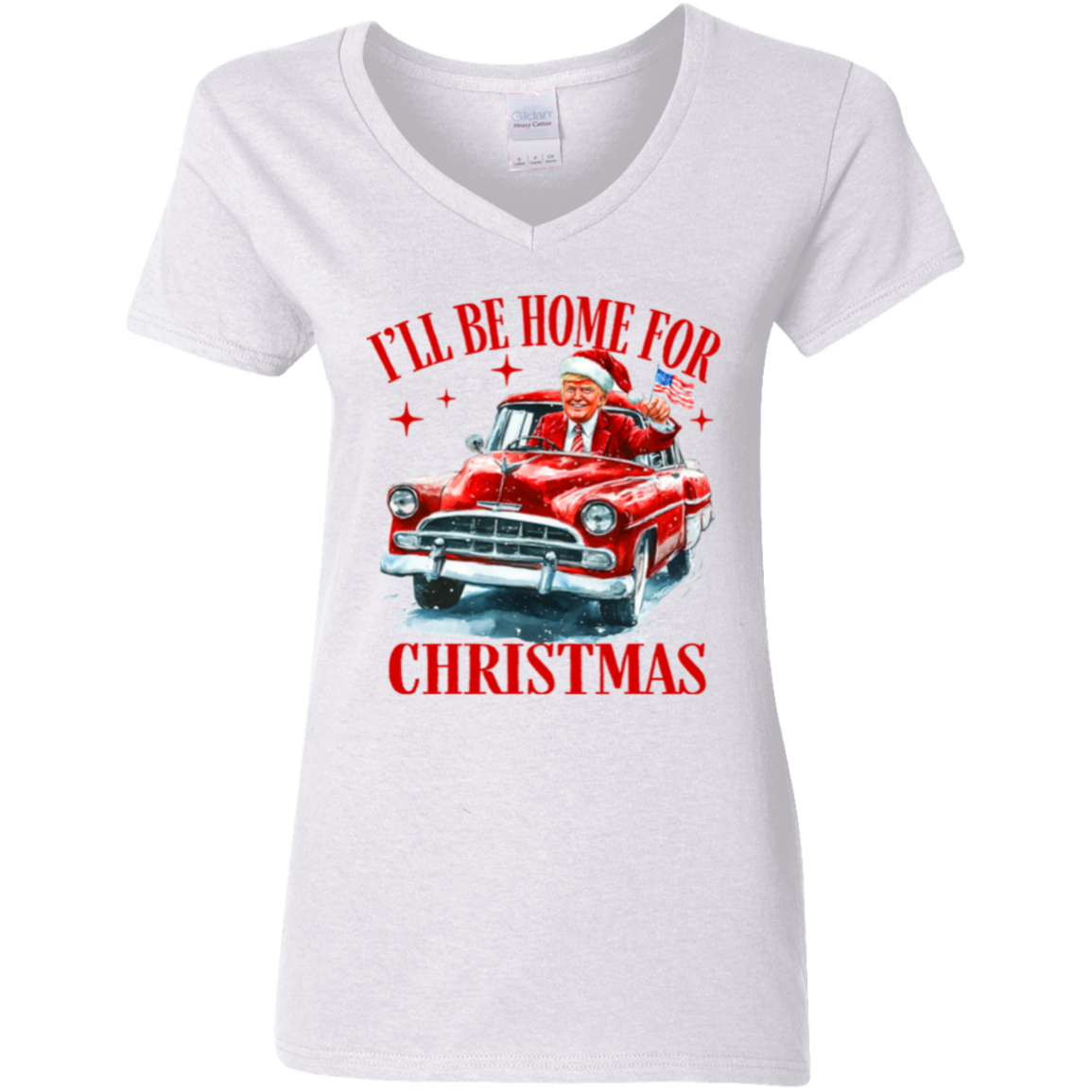 Humorous Trump I'll Be Home for Christmas Shirt HA75 63664