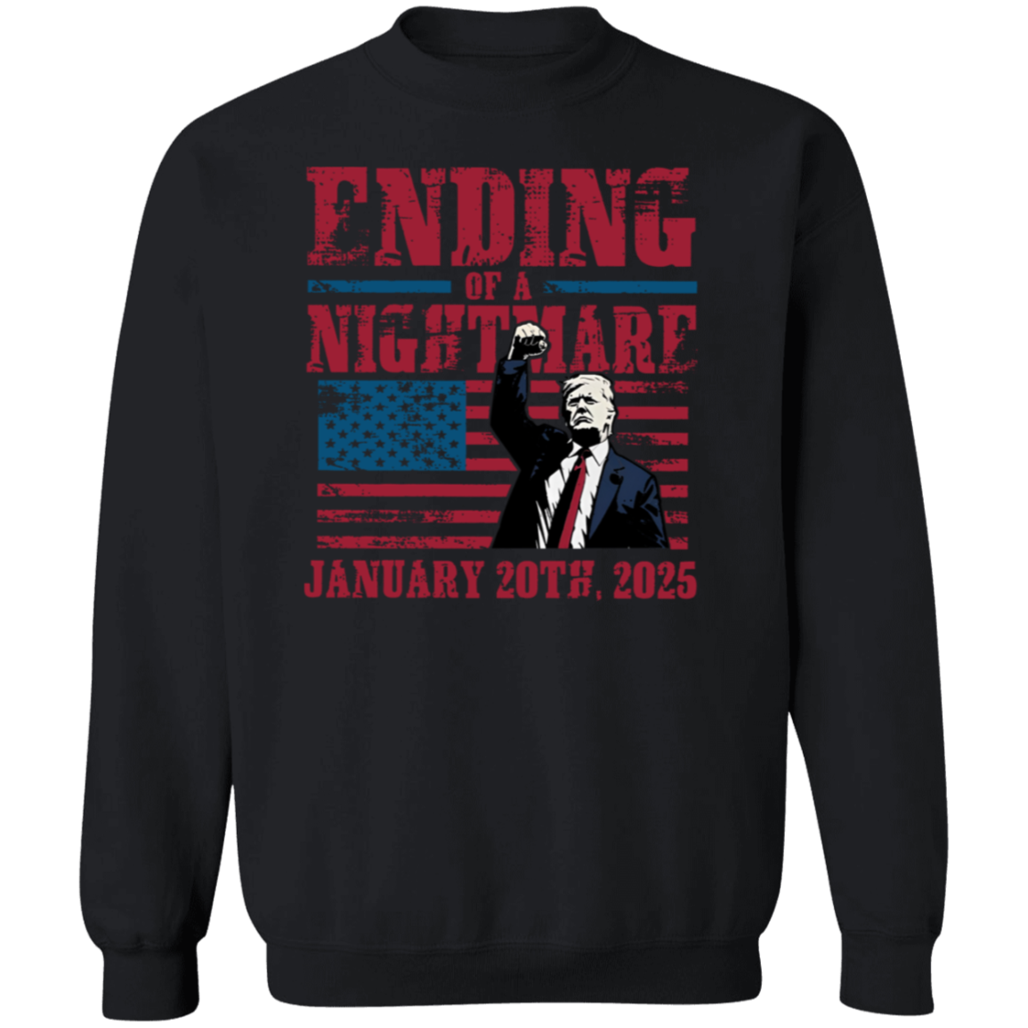 Ending of a Nightmare January 20th 2025 Trump Won Dark Shirt LM32 65221