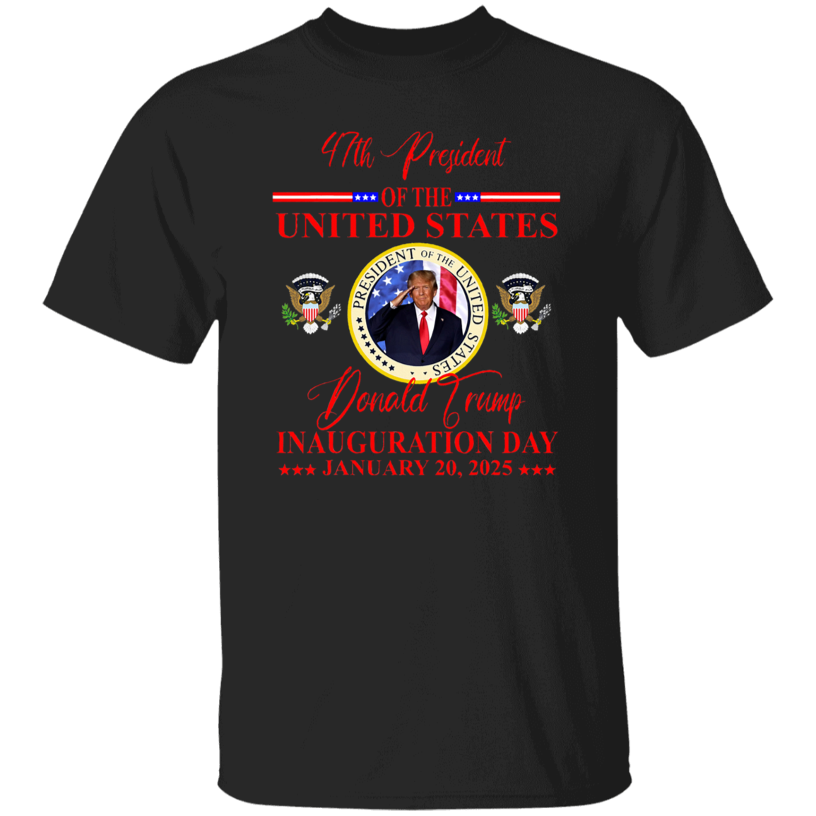 President Donald Trump Inauguration Day 2025 Dark Shirt HO82 65634