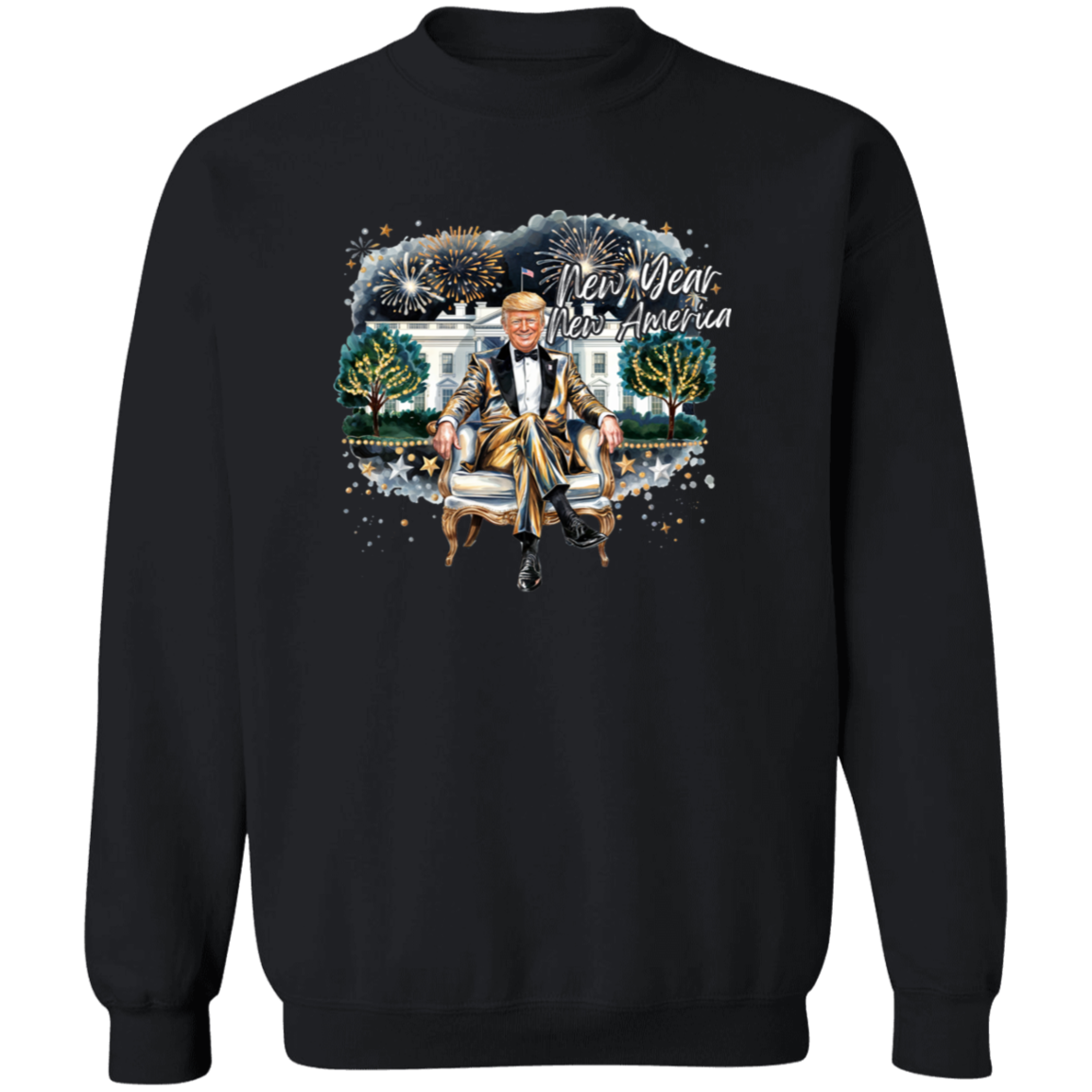 President Trump 2025 New Year New America Dark Shirt HA75 67148