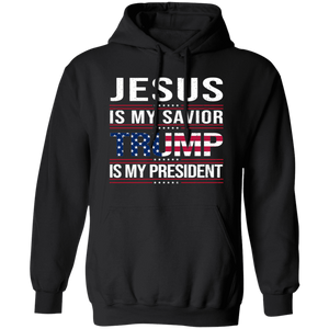 Jesus Is My Savior Trump Is My President Dark Shirt HA75 64048