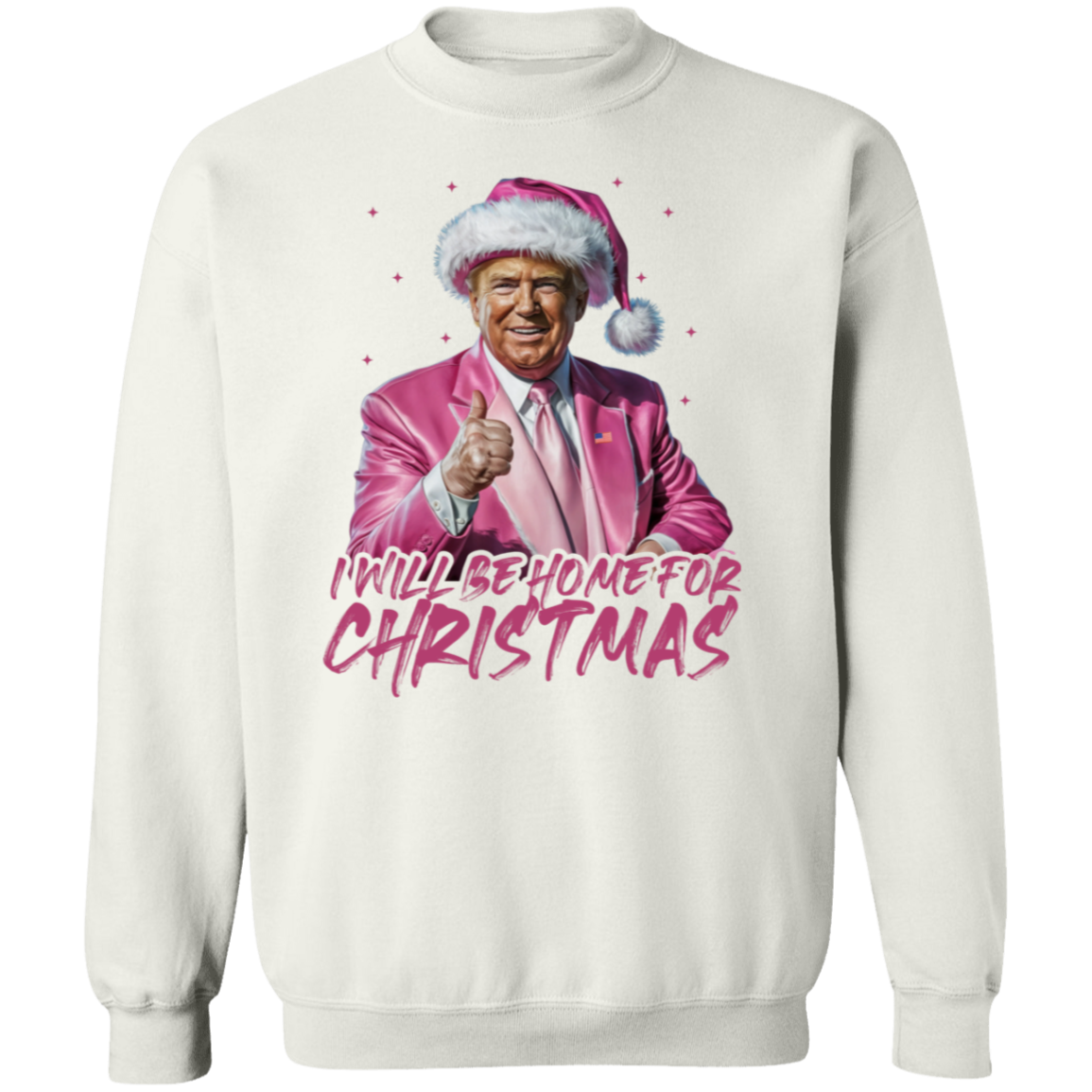 Trump With Santa Hat I'll Be Home for Christmas Shirt HA75 63649