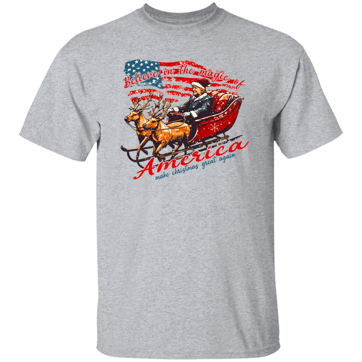 Believe The Magic Of America Trump Santa Bright Shirt HO82 65246