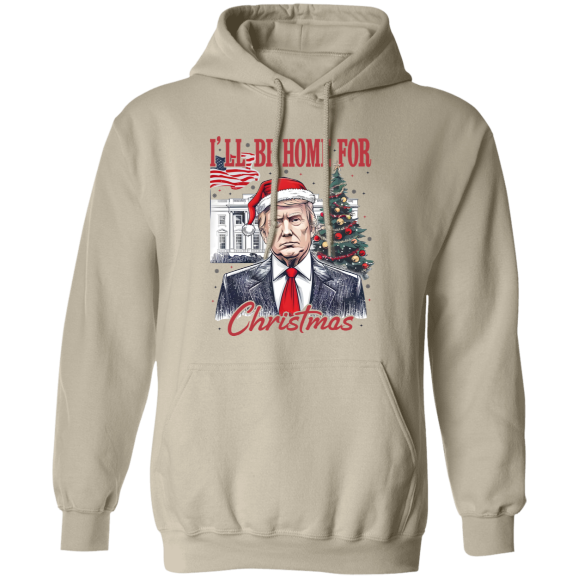 Trump I'll Be Home for Christmas, Humorous Trump Christmas Shirt HA75 63660