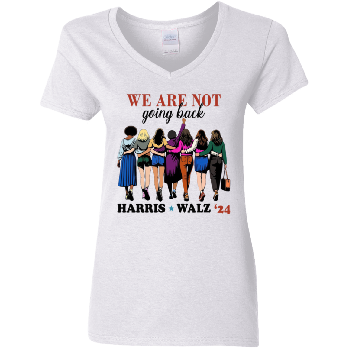 We Are Not Going Back Harris Walz 2024 Bright Shirt HO82 65150