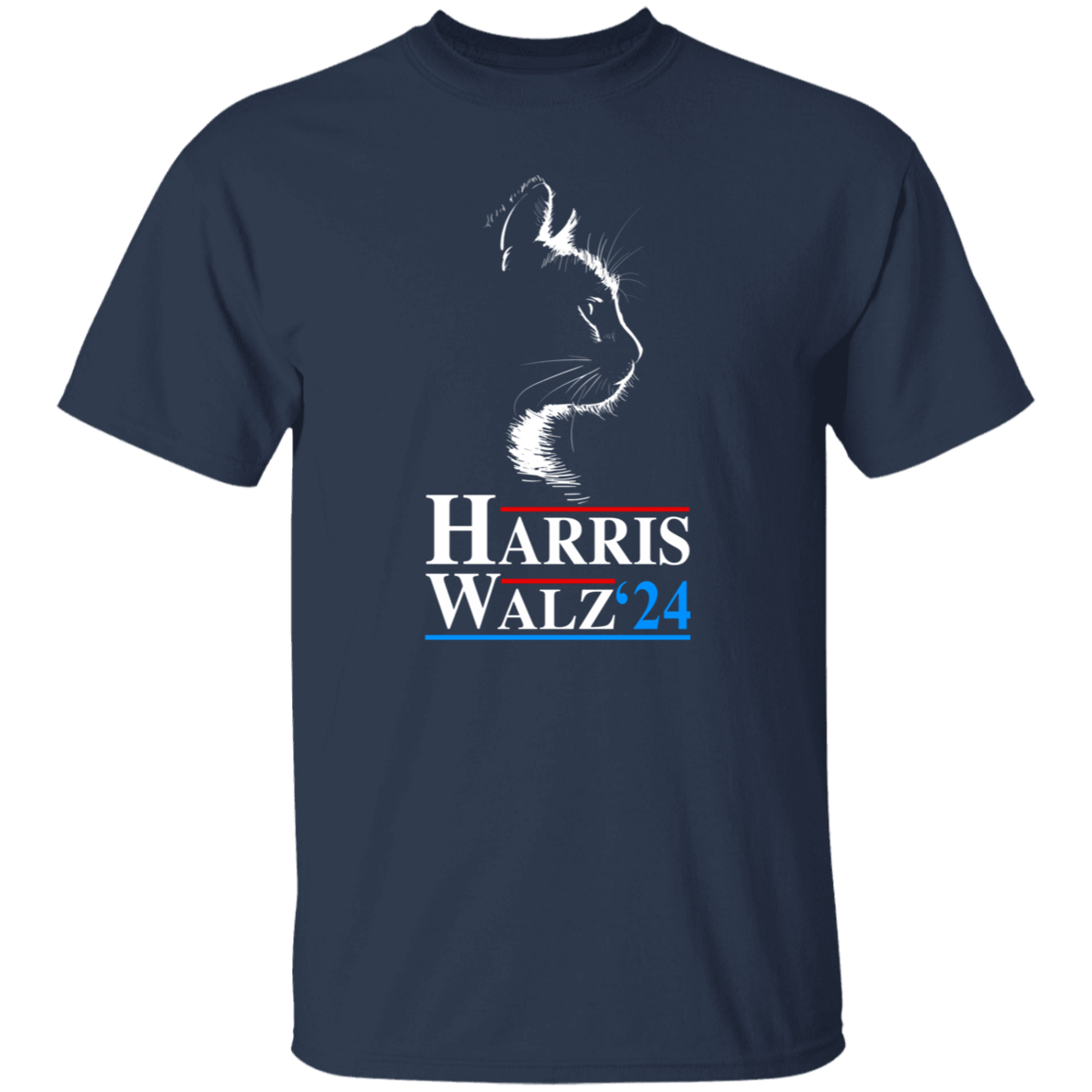 Harris Waltz 2024 Election Funny Cat Kamala Harris Dark Shirt HO82 65086