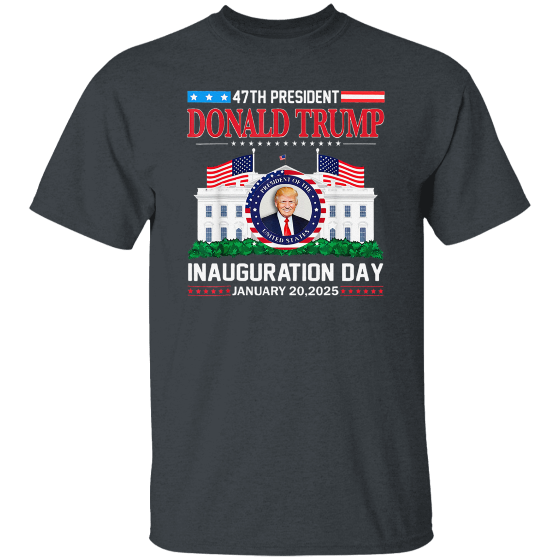 Donald Trump Inauguration Day 2025 47th USA President Dark Shirt HO82 65666
