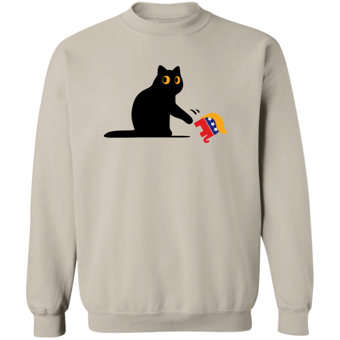 Kamala Harris 2024 Victory Black Cat vs. GOP Elephant Bright Shirt HA75 63456