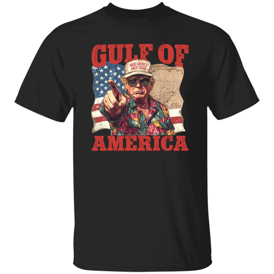 Gulf of Mexico to Gulf of America, President Trump Gulf of America Dark Shirt HA75 64334