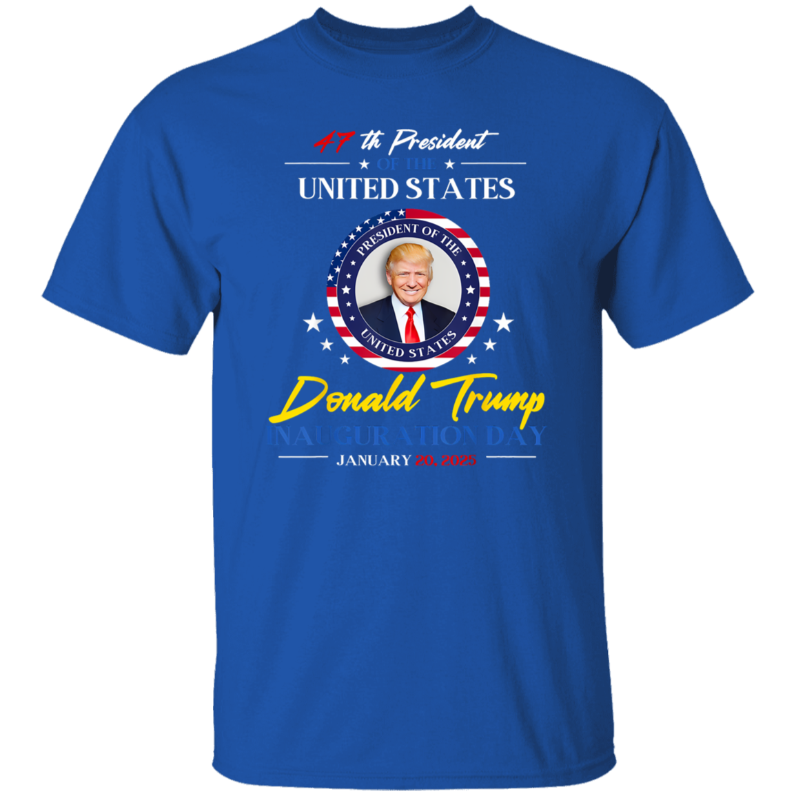 President Donald Trump Inauguration Day 2025 47th President Dark Shirt HO82 65662