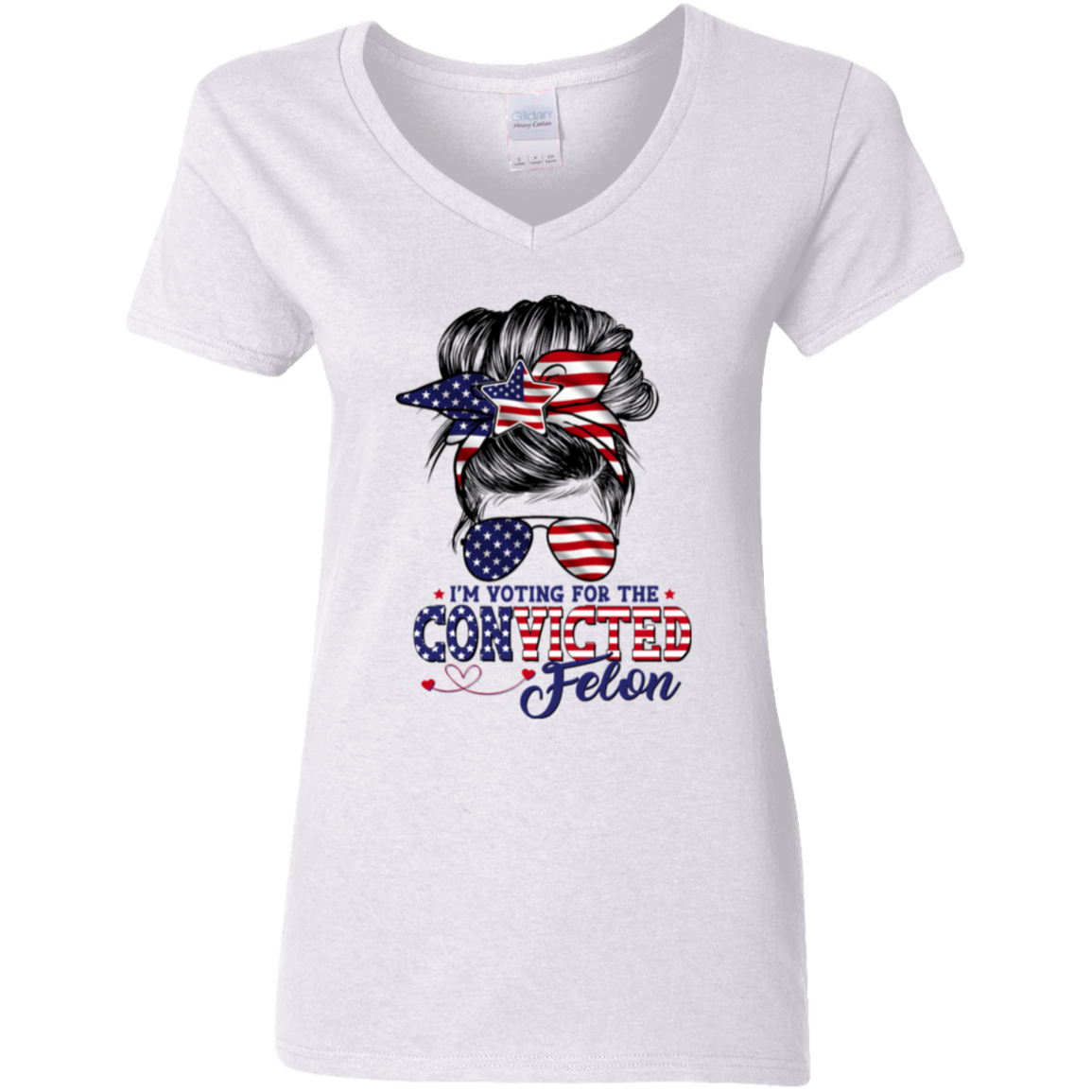I'm Voting For The Convicted Felon Trump Girl Shirt TH10 N304 62723