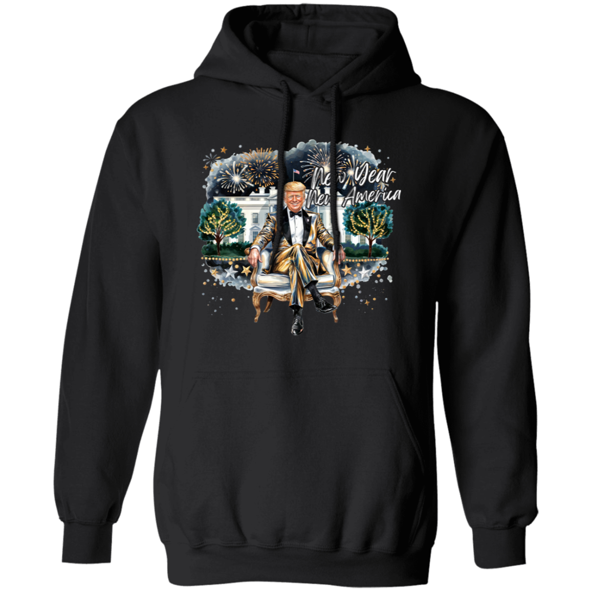 President Trump 2025 New Year New America Dark Shirt HA75 67148