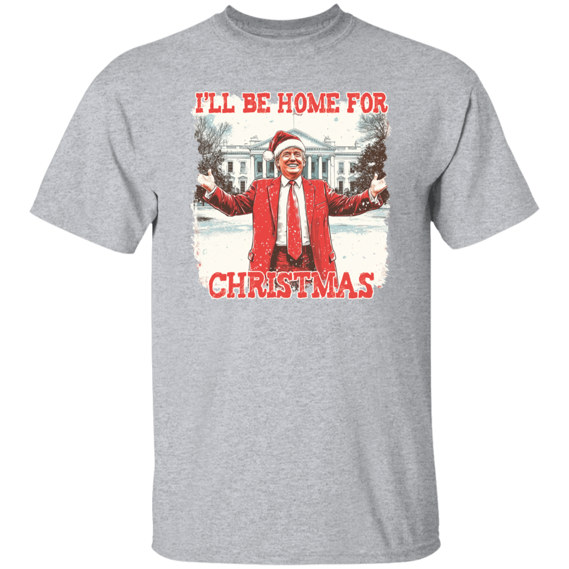Trump I'll Be Home for Christmas | Make Christmas Great Again Shirt HA75 63760