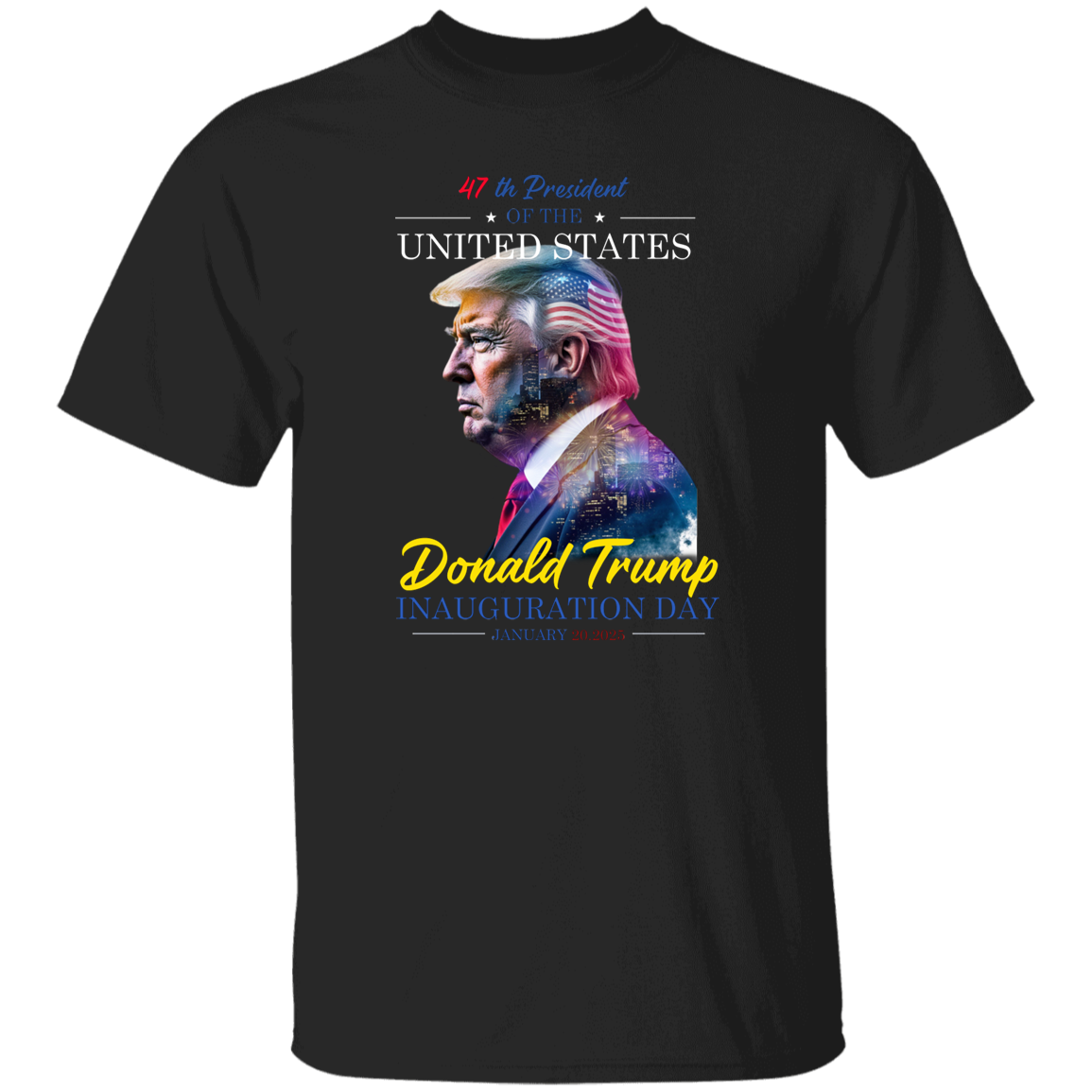 47th President of The USA Donald Trump Inauguration Day 2025 Dark Shirt CH07 67248