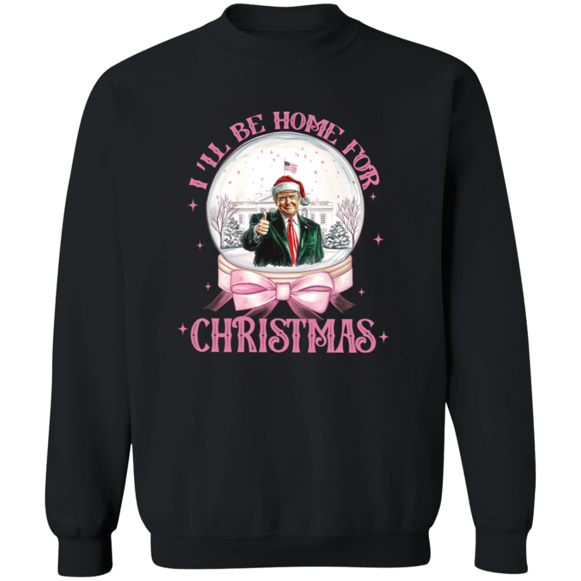 I'll Be Home For Christmas Donald Trump Dark Shirt HA75 63648