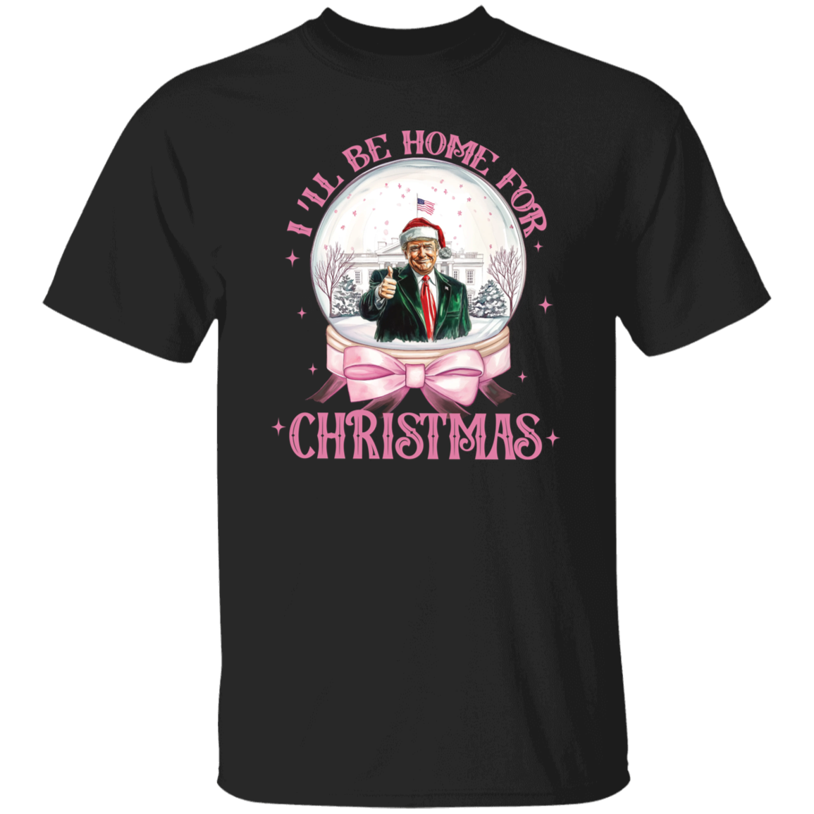 I'll Be Home For Christmas Donald Trump Dark Shirt HA75 63648