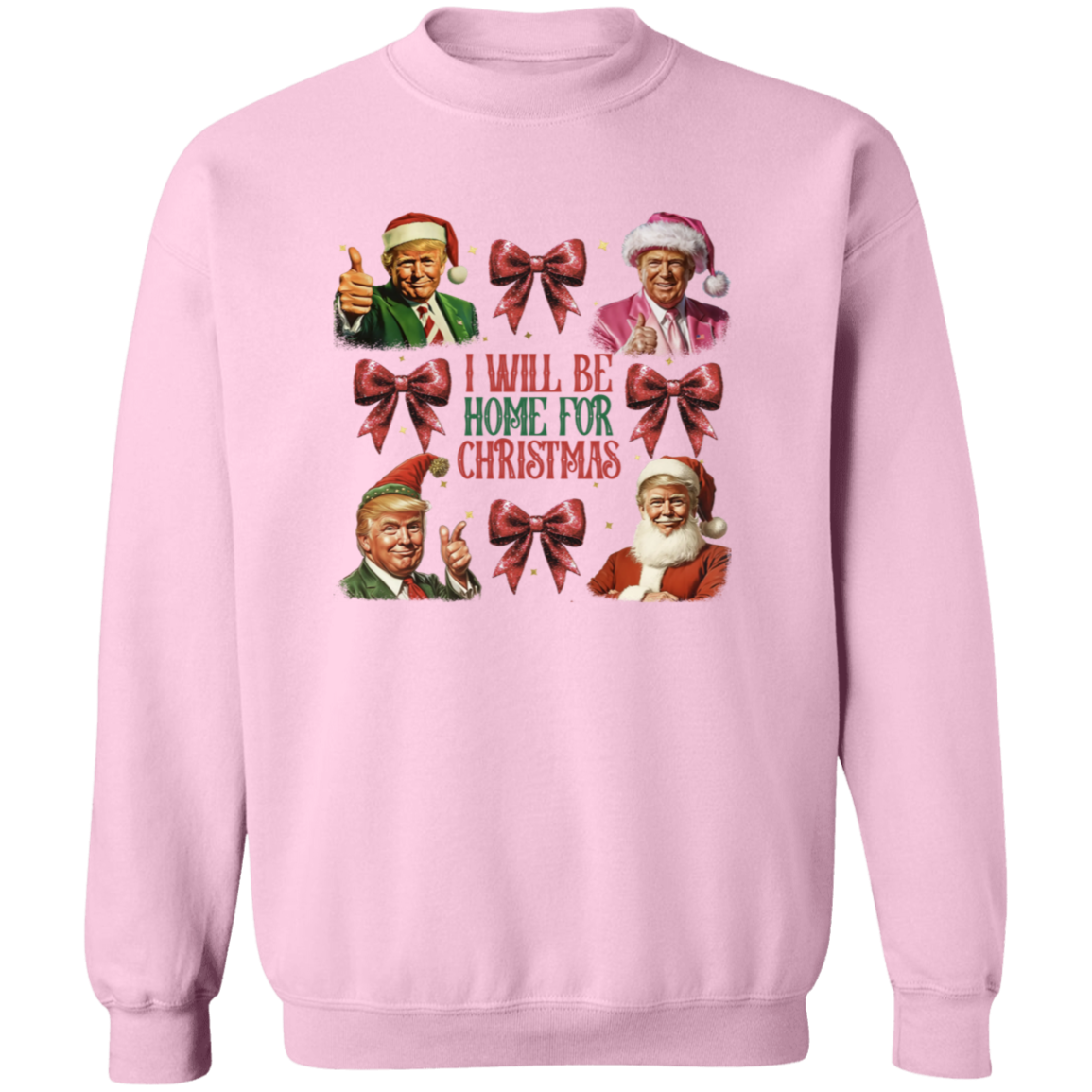 Trump I'll Be Home for Christmas, Humorous Trump Christmas Shirt HA75 63642