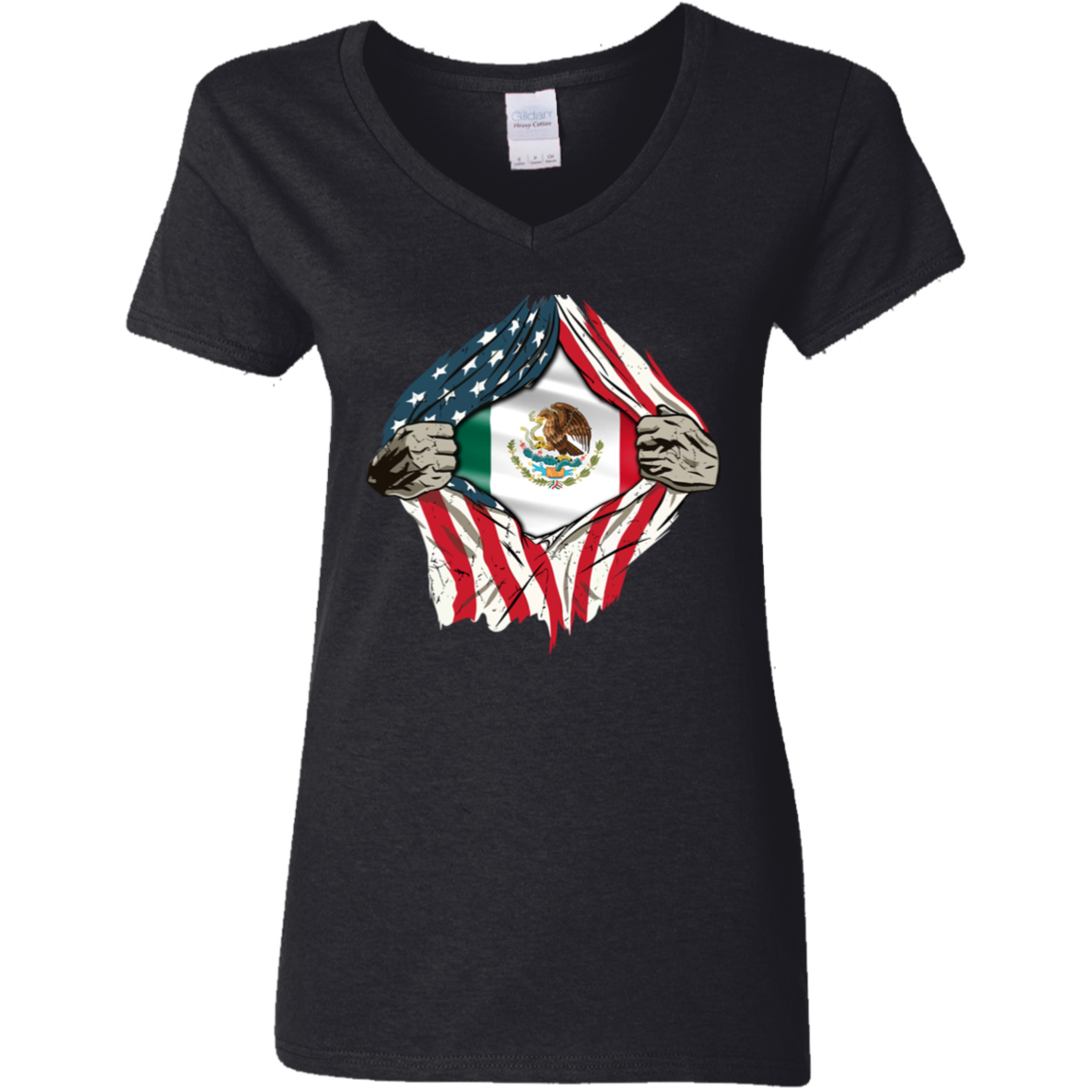 American Grown Mexican Roots USA Mexico Flag Flag Shirt HA75 63322