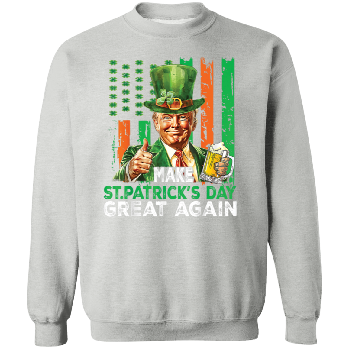 Donald Trump Beer Drinking Make St Patrick's Day Great Again Dark Shirt LM32 65139