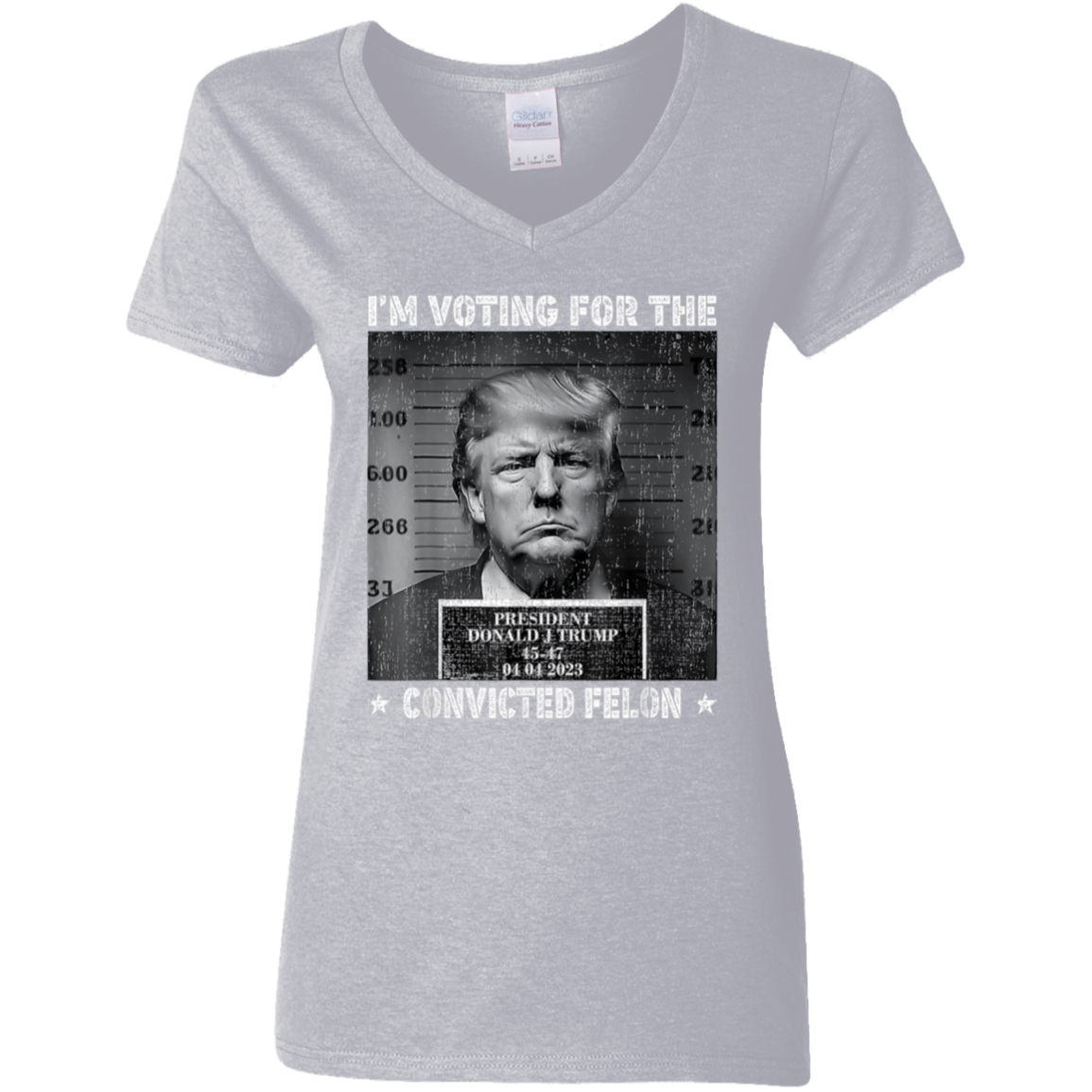 Trump 2024 I'm Voting For The Convicted Felon Shirt HA75 62604