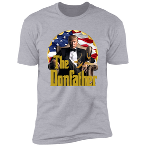 The Donfather Trump With US Flag Dark Shirt HO82 62890