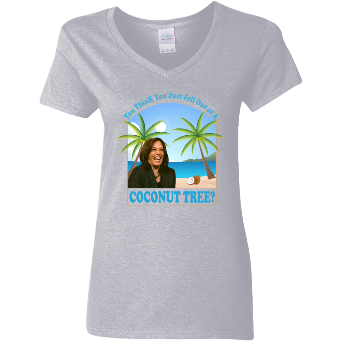 Kamala Harris You Think You Just Fell Out Of A Coconut Tree Dark Shirt HO82 65056