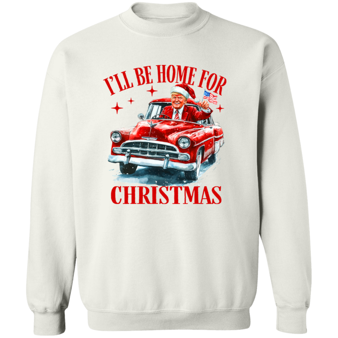 Humorous Trump I'll Be Home for Christmas Shirt HA75 63664