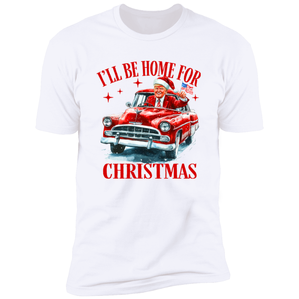 Humorous Trump I'll Be Home for Christmas Shirt HA75 63664