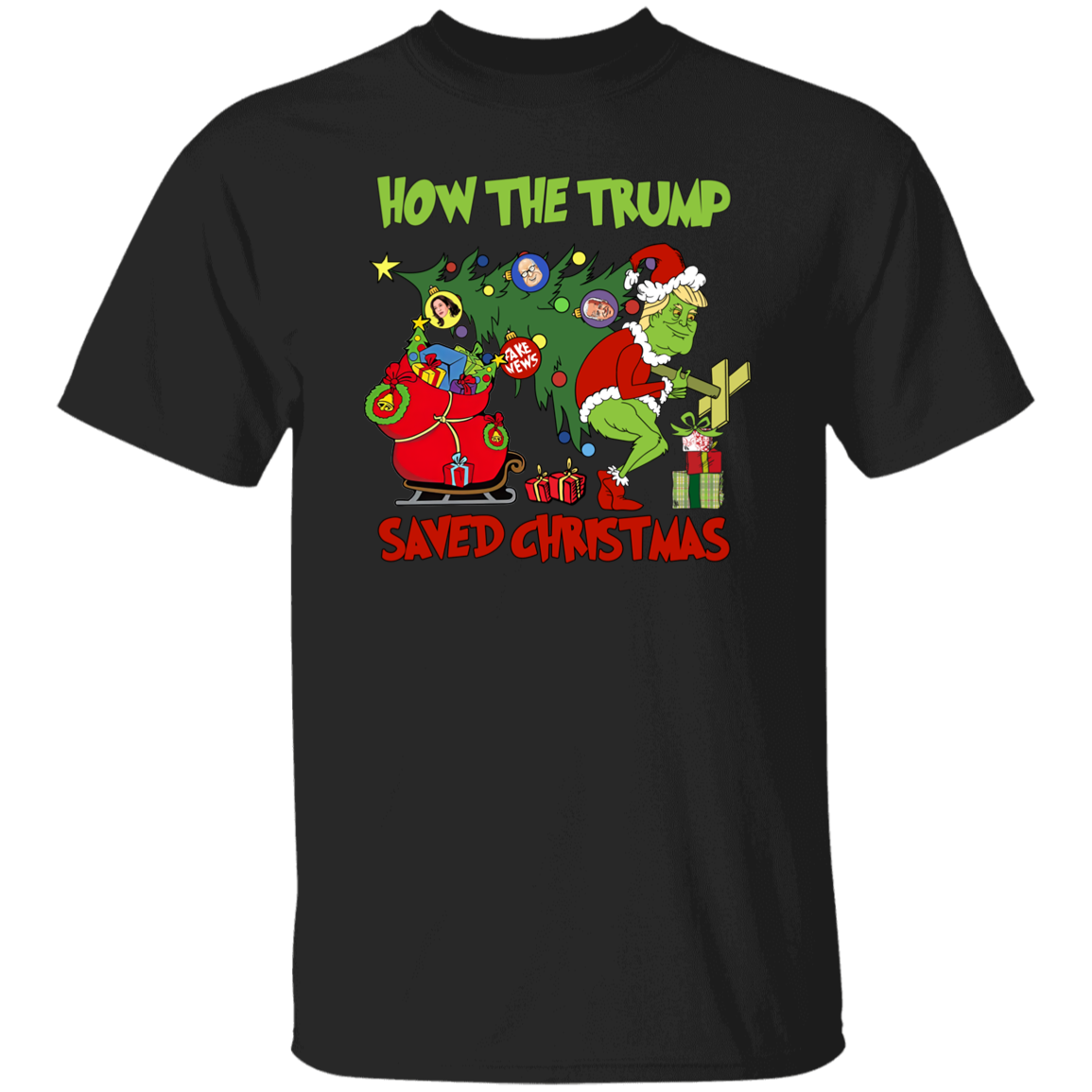 How The Trump Saved Christmas Dark Shirt HO82 65336