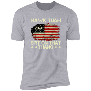 Hawk Tuah 24 Spit On That Thang US Flag Dark Shirt HO82 62806