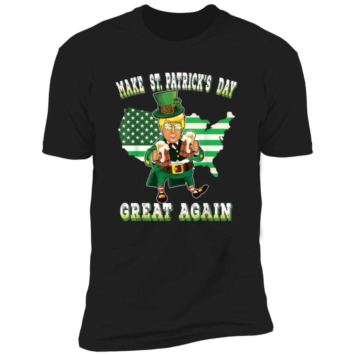 Make St Patrick's Day Great Again Trump Leprechaun Dark Shirt HO82 65598