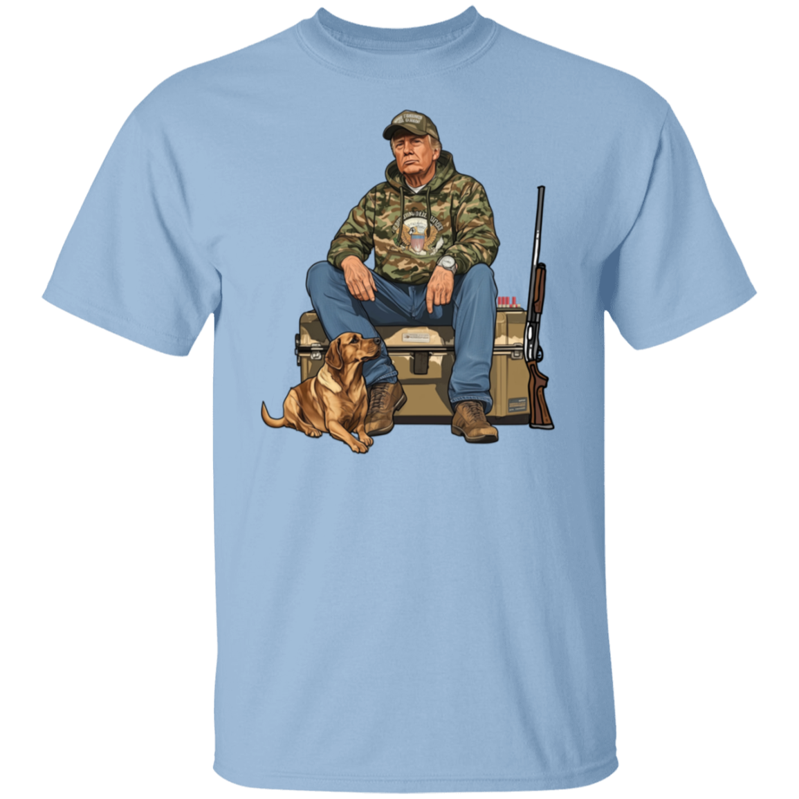 Trump Hunting Gear No Words : Buck Around and Find Out White Shirt 63839