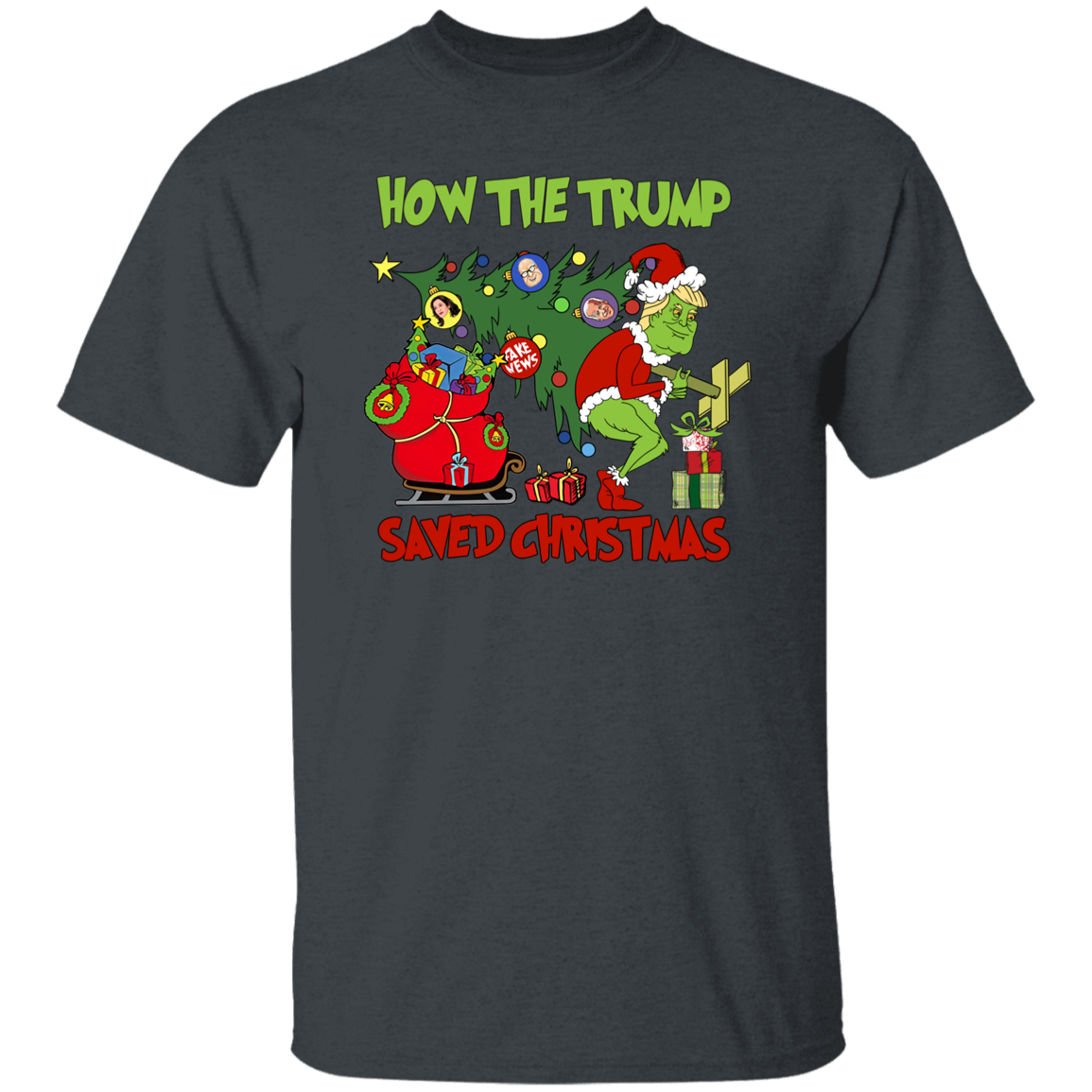 How The Trump Saved Christmas Dark Shirt HO82 65336
