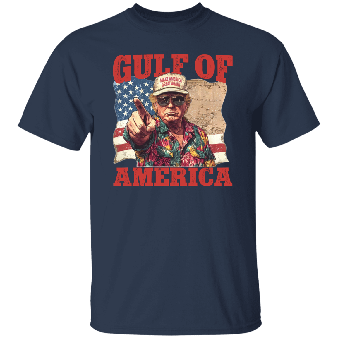 Gulf of Mexico to Gulf of America, President Trump Gulf of America Dark Shirt HA75 64334