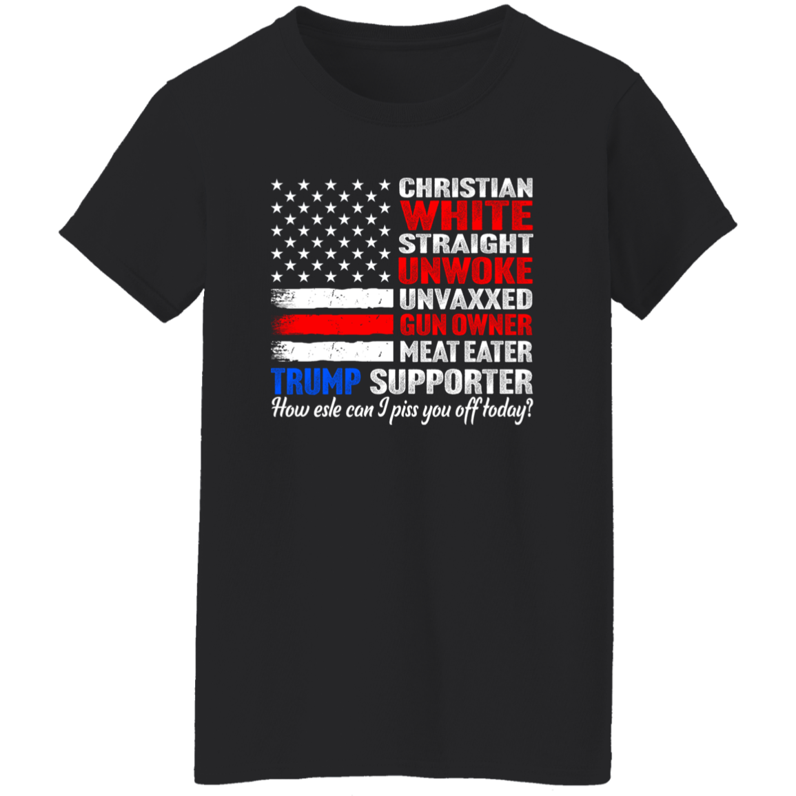 Trump Supporter Christian White Straight Un**ke Un**xxed Shirt HA75 63332