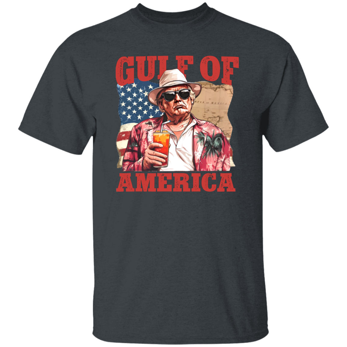 President Trump Gulf of America, Gulf of Mexico to Gulf of America Dark Shirt HA75 64330