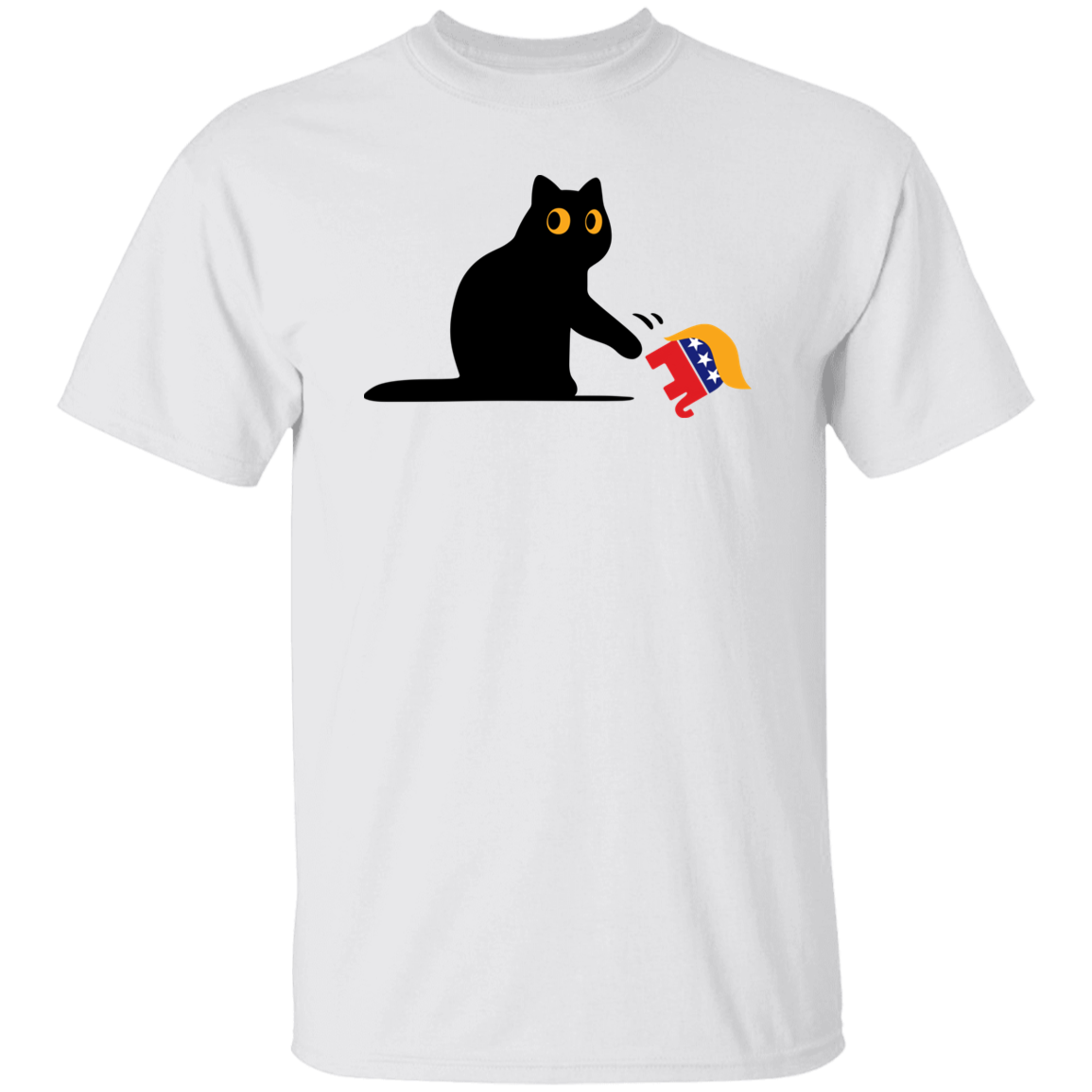 Kamala Harris 2024 Victory Black Cat vs. GOP Elephant Bright Shirt HA75 63456