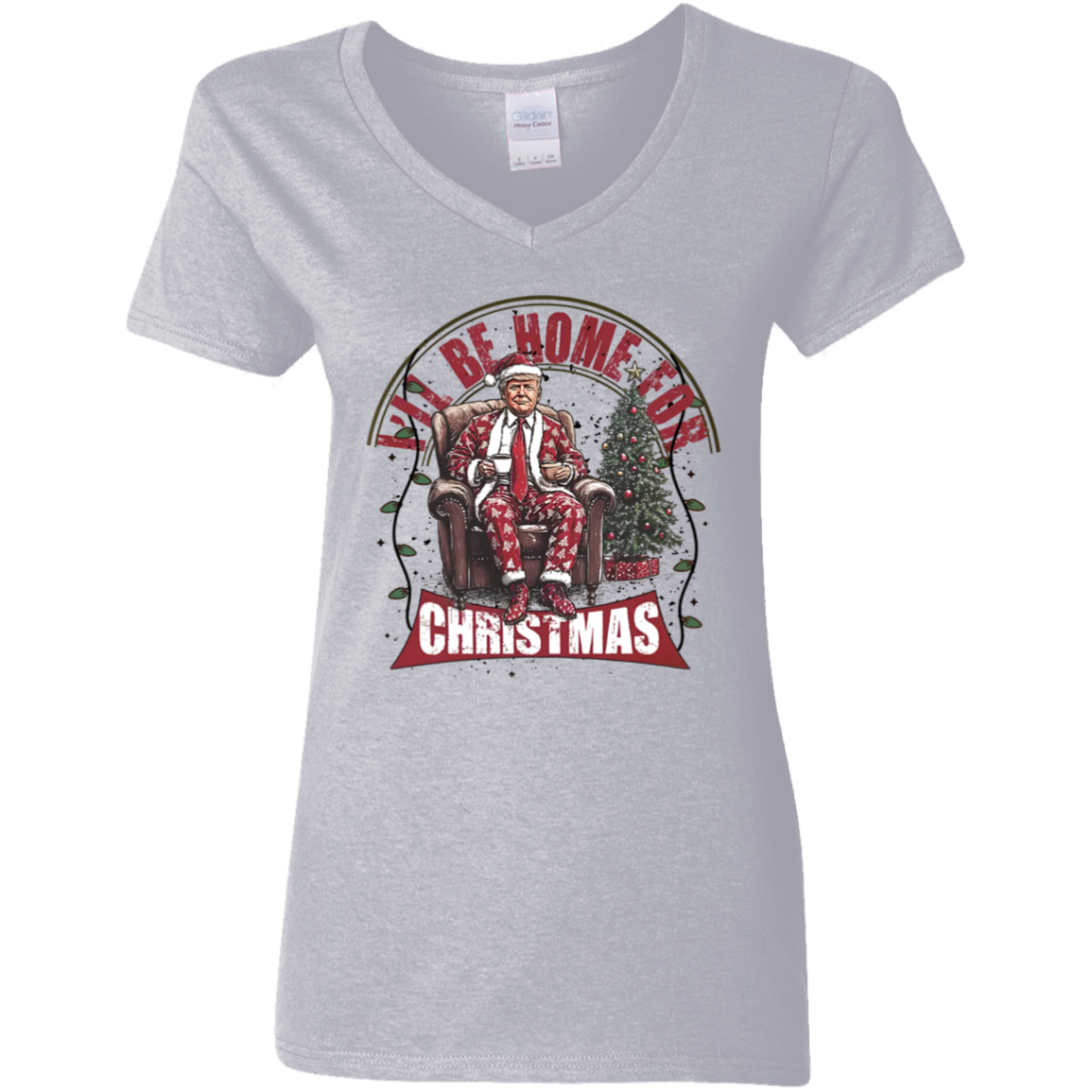 Trump I'll Be Home for Christmas - Christmas Shirt HA75 63598