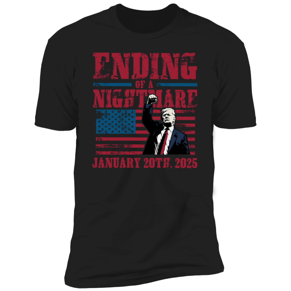 Ending of a Nightmare January 20th 2025 Trump Won Dark Shirt LM32 65221