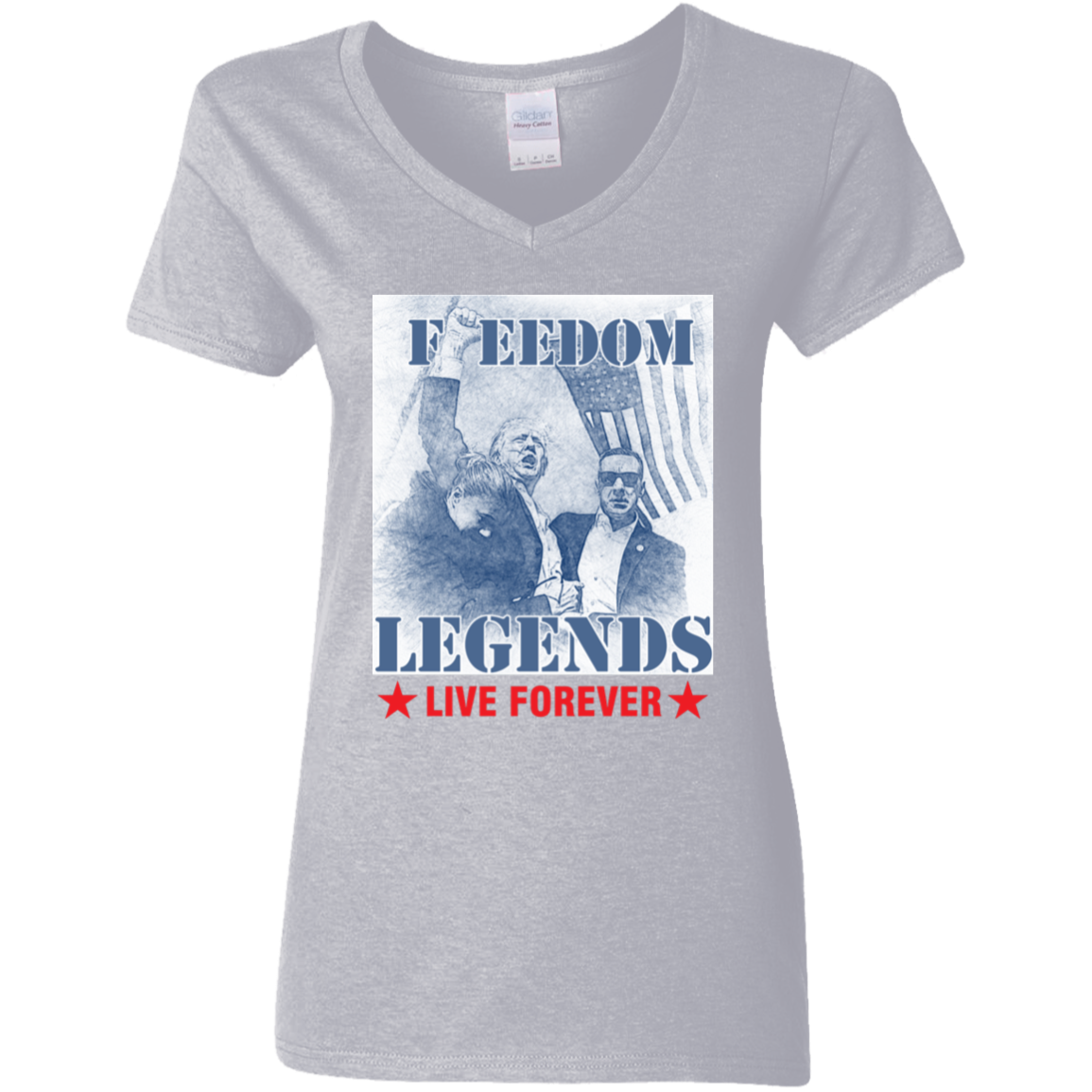 Trump 2024 Freedom Legends Live Forever Dark Shirt HO82 63052