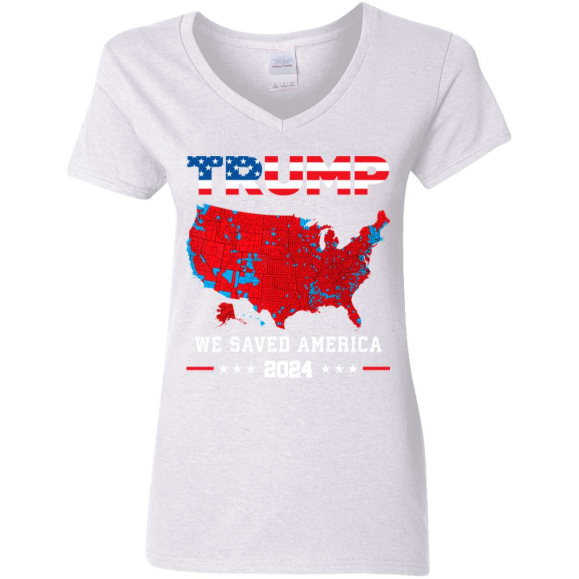 Trump We Saved America 2024 Frontside White Shirt HA75 63789