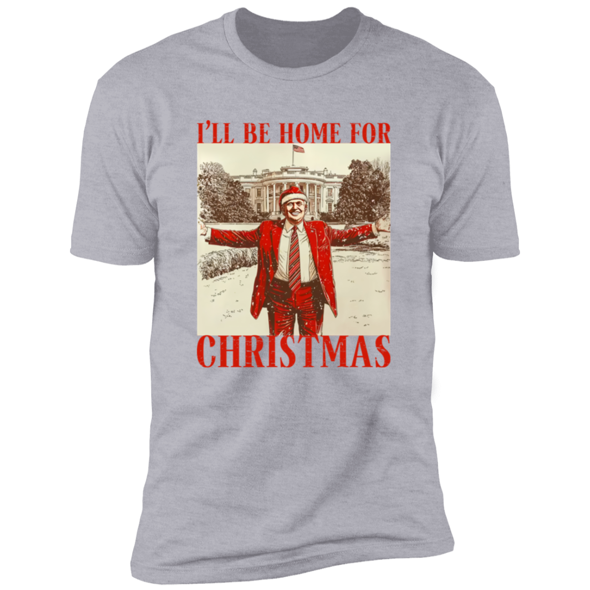 Trump I'll Be Home for Christmas Shirt HA75 63588