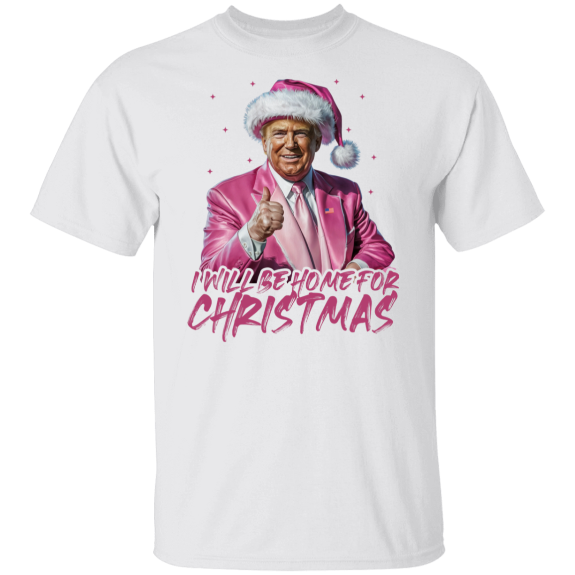 Trump With Santa Hat I'll Be Home for Christmas Shirt HA75 63649