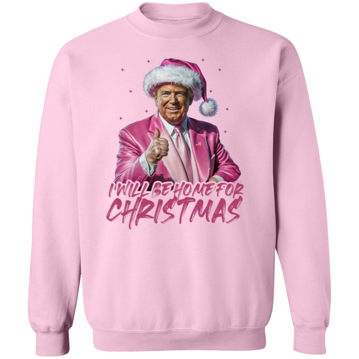 Trump With Santa Hat I'll Be Home for Christmas Shirt HA75 63649