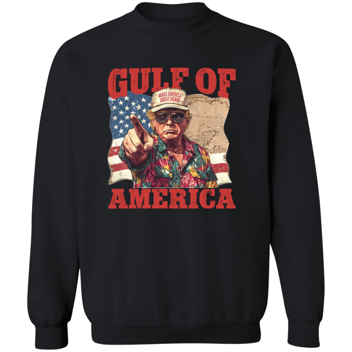 Gulf of Mexico to Gulf of America, President Trump Gulf of America Dark Shirt HA75 64334