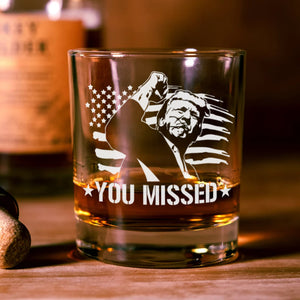 Personalized Missed 45 47 Trump President 2024 Engraved Whiskey Glass HO82 65312