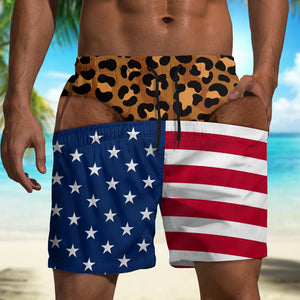 Funny Men’s Swim Trunks - Fake Underwear Beach Shorts, Wide Load Birthday Gag Gift For Him HA75 921938