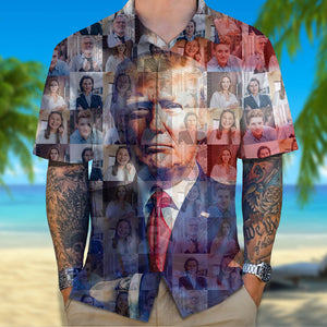 Custom Photo US Flag Trump Hawaii Shirt N369 62512